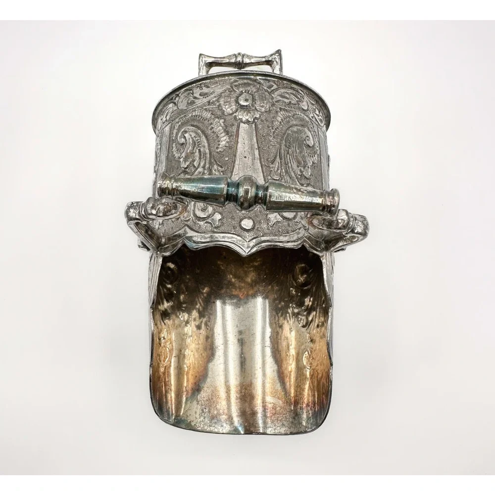 Antique Thomas Otley and Sons Silver Plated Sugar Scuttle Sheffield England - Picture 12 of 13